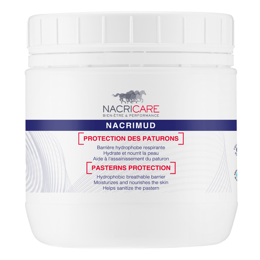 Nacrimud Nacricare 500ml : Crème protection paturons cheval et prévention gale de boue longue durée.