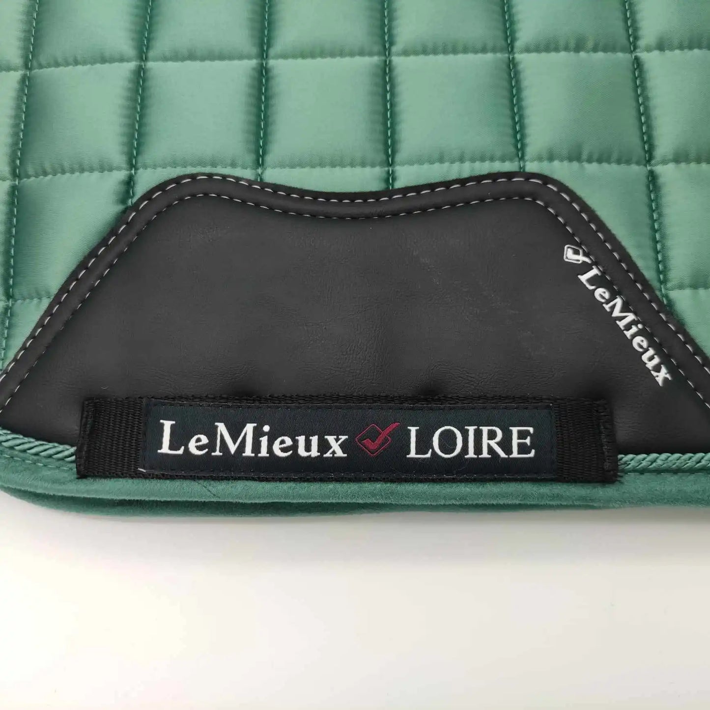 Renfort en simili cuir du tapis de dressage lemieux coloris sage
