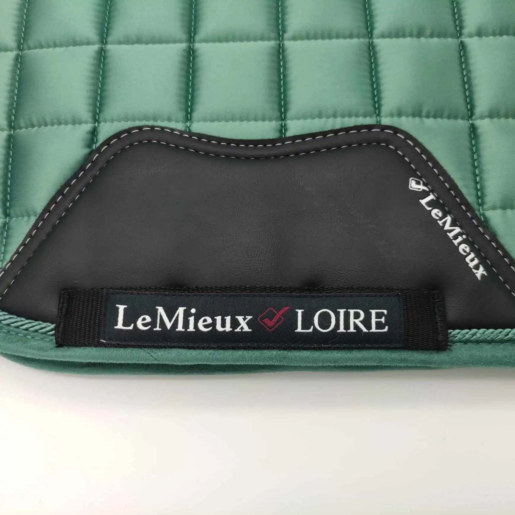Renfort en simili cuir du tapis de dressage lemieux coloris sage