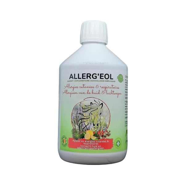 Flacon Allerg'eol 500ml Essence of Life - Solution buvable naturelle anti dermite estivale cheval.