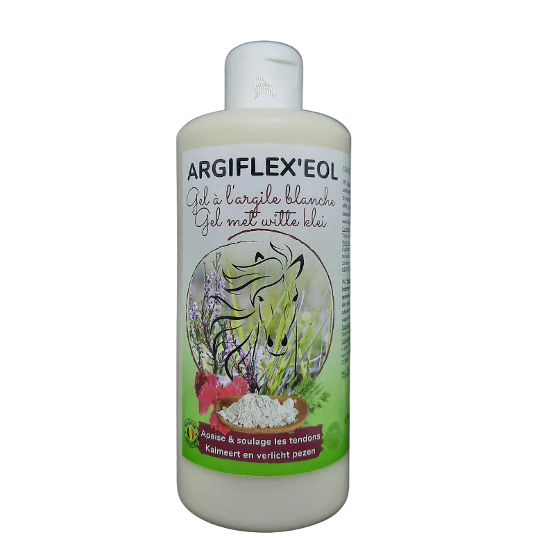 pot de gel argile blanche kaolin Argiflexeol 500ml pour récupération tendons cheval