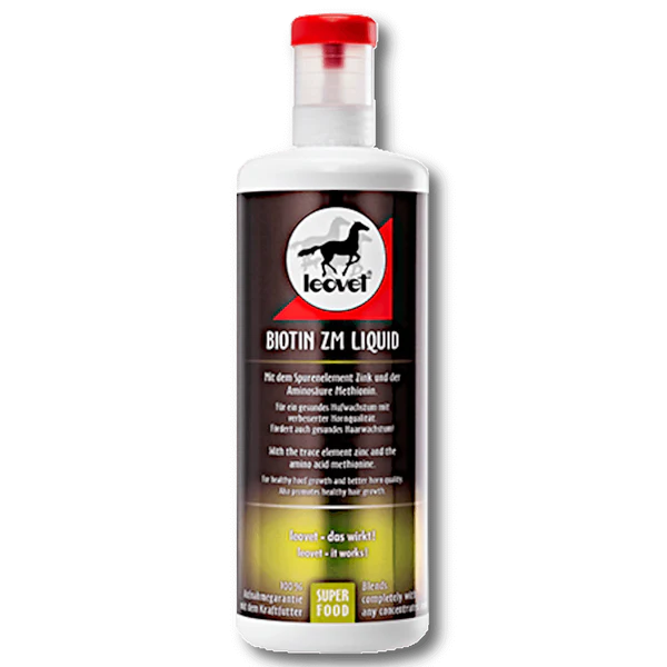 Leovet Biotine ZM Liquid flacon 1 litre - complément liquide pour sabots chevaux