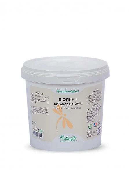 Seau de 1,2 kg de poudre de biotine de la marque Nutragile