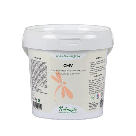 Pot de CMV Nutragile 3kg Compléments Minéraux Vitamines cheval poudre