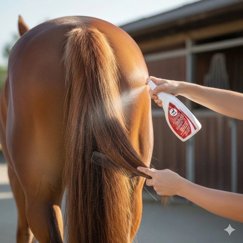 Démêlage facile queue cheval avec soin Leovet