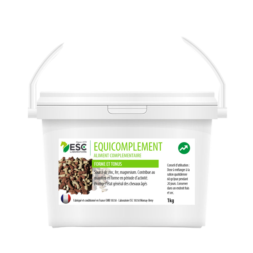 Seau Equicomplément CMV ESC Laboratoire 1kg cheval au pré ou de loisir