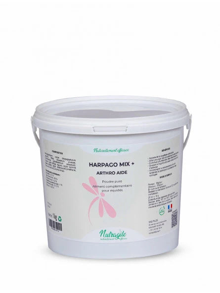 Seau d'harpagophytum Mix + pour soulager les articulations des vieux chevaux de Nutragile