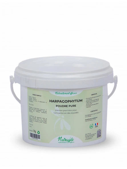 Seau d'harpagophytum en poudre de la marque nutragile