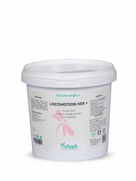 Pot de locomotion mix + de nutragile pour soulager les articulations, les tendons et les muscles des chevaux