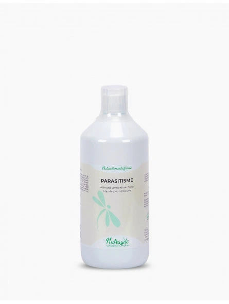 Flacon de 1 litre de parasitisme de nutragile. Pour lutter contre les parasites intestinaux