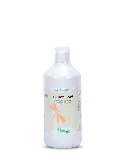 Flacon de Energy flash de 1 litres pour le tonus des chevaux de la marque nutragile