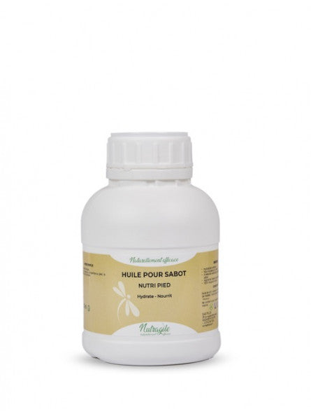 Flacon d'huile NUTRI PIED pour l'entretien des sabots des chevaux de Nutragile