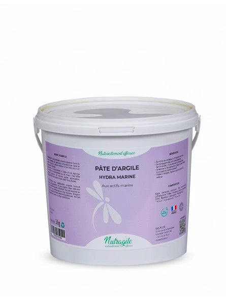 Seau de 1,2kg de pate d'argile hydra marine pour le soin des tendons et des muscles de la marque Nutragile