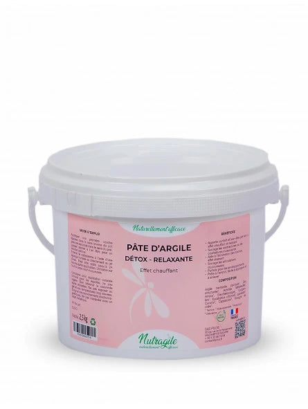 Seau de pâte d'argile détox et drainante Nutragile