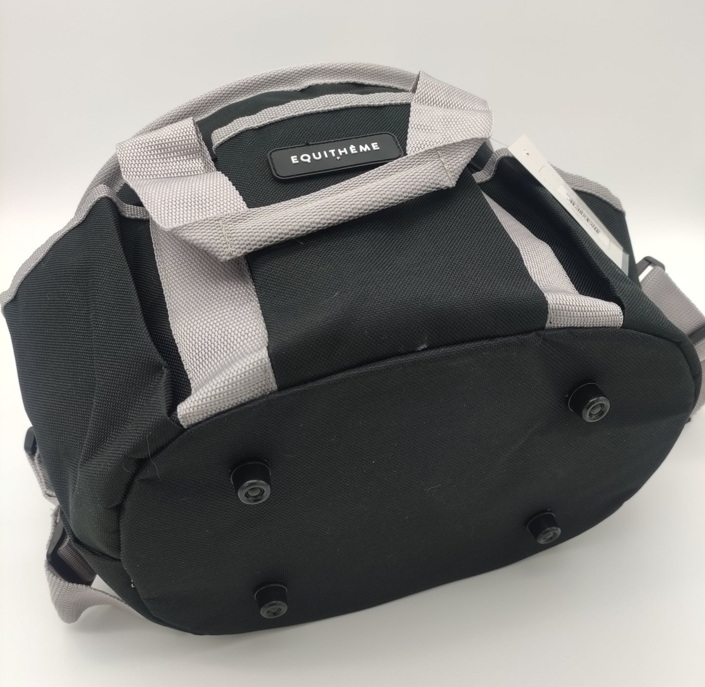 Sac de pansage vide noir et gris equi-theme vue de dessous