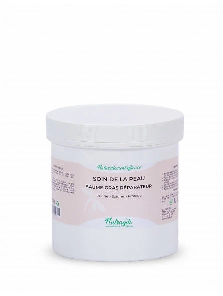 pot de baume gras soin de la peau de nutragile pour soulager les piqures irritations des chevaux