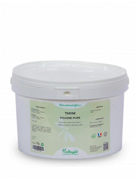 Seau de Thym en poudre nutragile aide a lutter contre les problèmes respiratoires