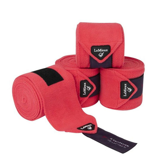 4 bandes de polo marque leMieux Coloriq Papaye assorties au tapis et au bonnet en vente sur le site