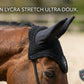 Oreilles en lycra souple du bonnet LeMieux Ultra Mesh pour protéger des mouches sans irritation.