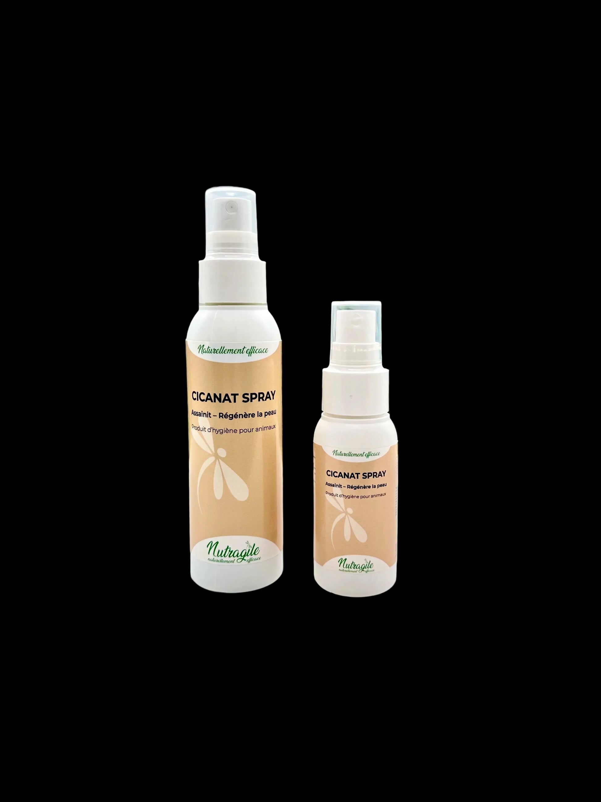Flacon de spray cicanat pansement et ccatrisant pour cheval