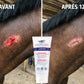 Avant-après cicatrisation plaie cheval avec crème Nacricare Lesion en 12h