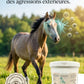 Complément oculaire naturel pour cheval aux yeux sensibles et larmoyants.