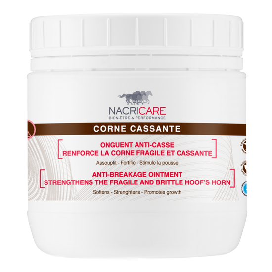Pot d'onguent corne cassante de nacricare