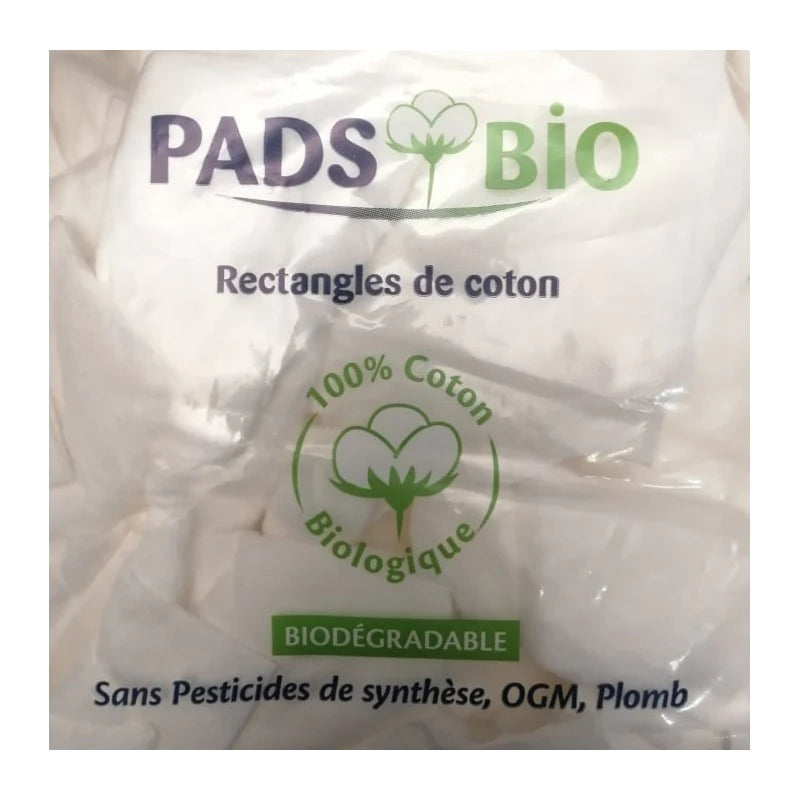 Rectangles de coton bio sans pesticides de synthèse, sans OGM, sans plomb et biodégradable pour application de la solution a inhaler bronchin'eol