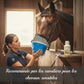 Cavalier utilisant la solution Inhaleol sur son cheval pour soulager sa toux.