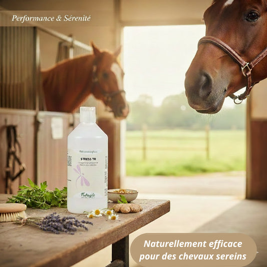 Chevaux sereins dans une écurie