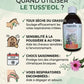 Indications Tuss'eol : traitement naturel pour toux sèche, grasse et sensibilité poussière du cheval.