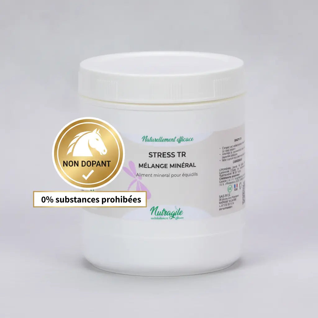 Complément alimentaire cheval non dopant pour le stress en concours.