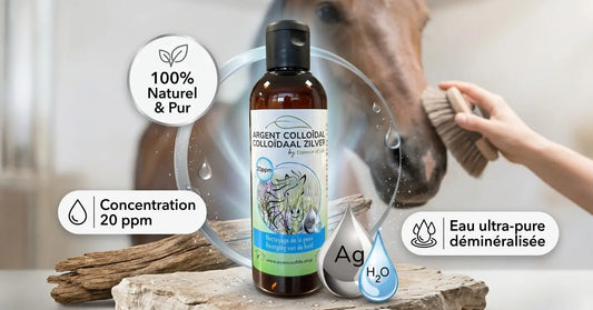 Argent colloïdal 200ml soin purifiant et apaisant 100% naturel pour la peau du cheval