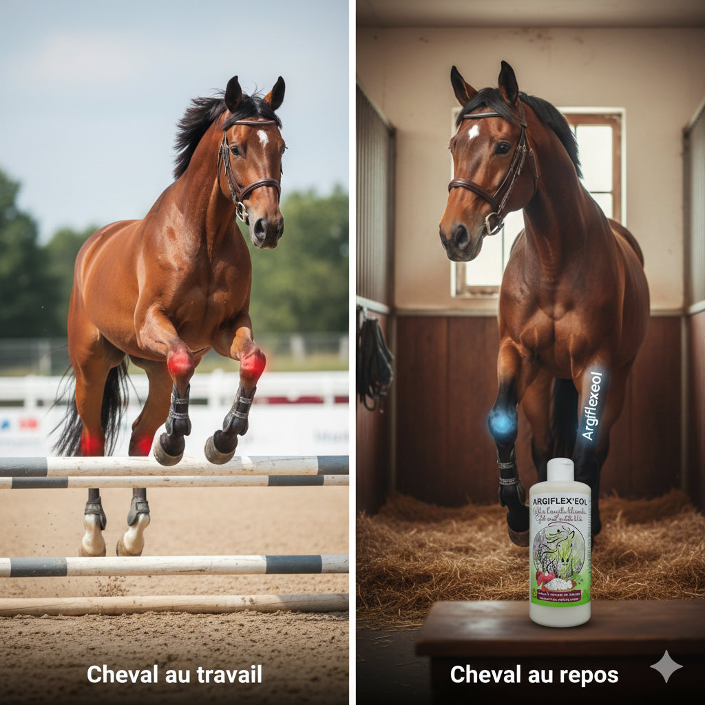Gel d'argile blanche prêt à l'emploi Argiflexeol pour soins chevaux à leffort.