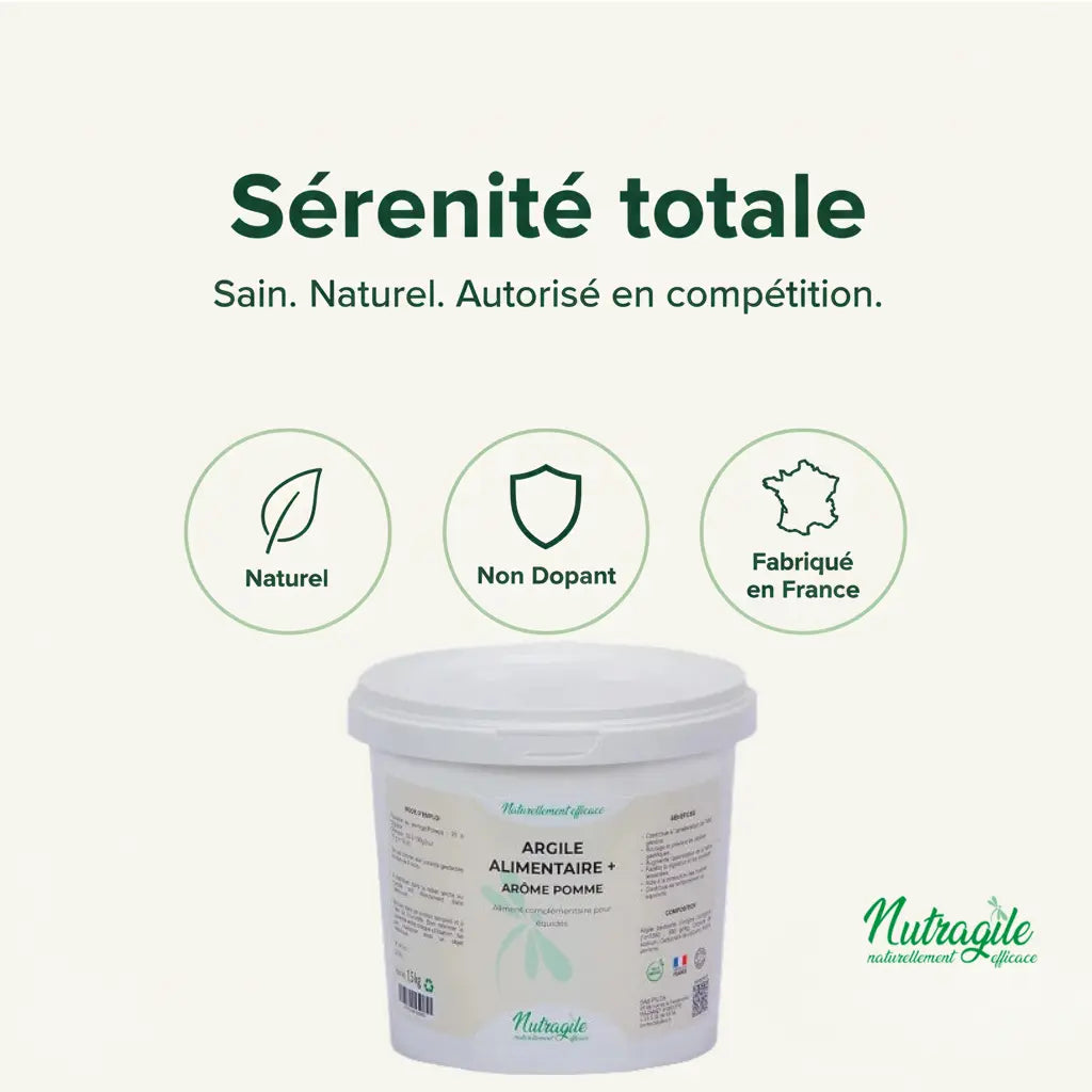Argile cheval Nutragile naturelle, non dopante et fabriquée en France.