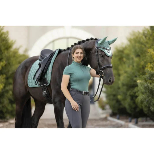 ensemble Tapis et bonnet lemieux carbon mesh coloris sage