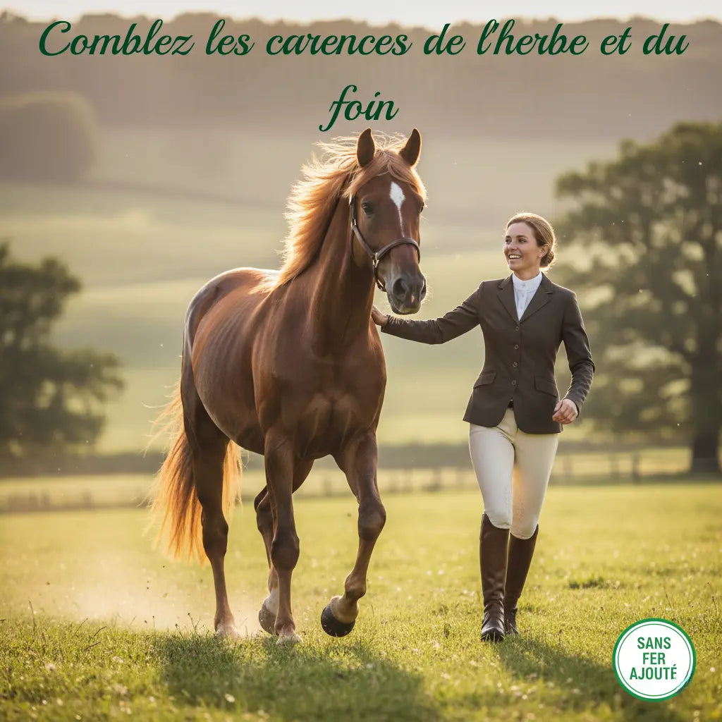 Cheval en pleine santé grâce au complément minéral vitamine Nutragile.