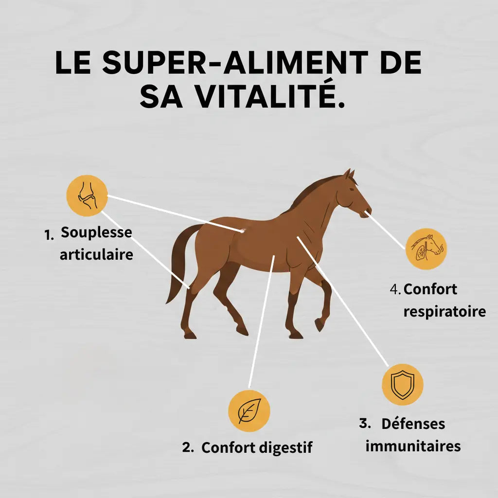 Bienfaits du curcuma cheval : articulations, digestion, immunité et respiration