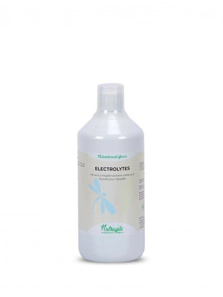 Flacon de 1 litre d'électrolyte liquide nutragile pour la réhydratation des chevaux