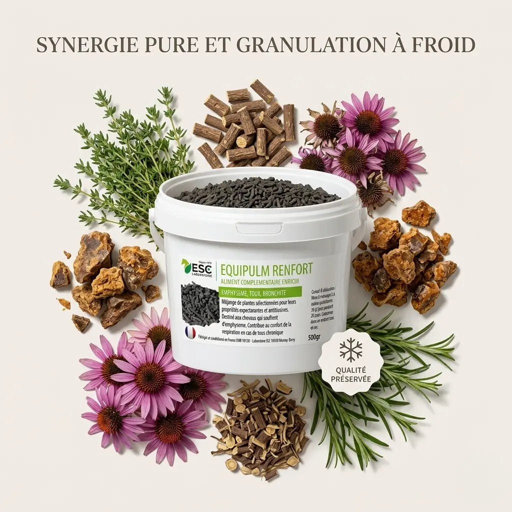 Ingrédients naturels Equipulm Renfort : thym, réglisse, propolis pour emphysème.