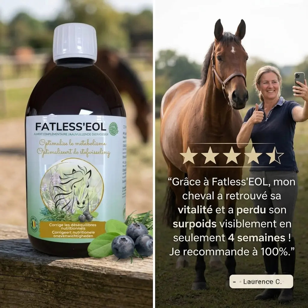 Avis client et resultat sur un poney traite avec le regulateur Fatless EOL