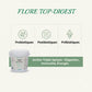 Schéma des 3 actifs (pro, pré et postbiotiques) du Flore Top Digest Nutragile.