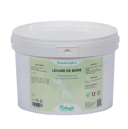 Seau Levure de Bière Poudre Nutragile pour poil brillant et sabots cheval