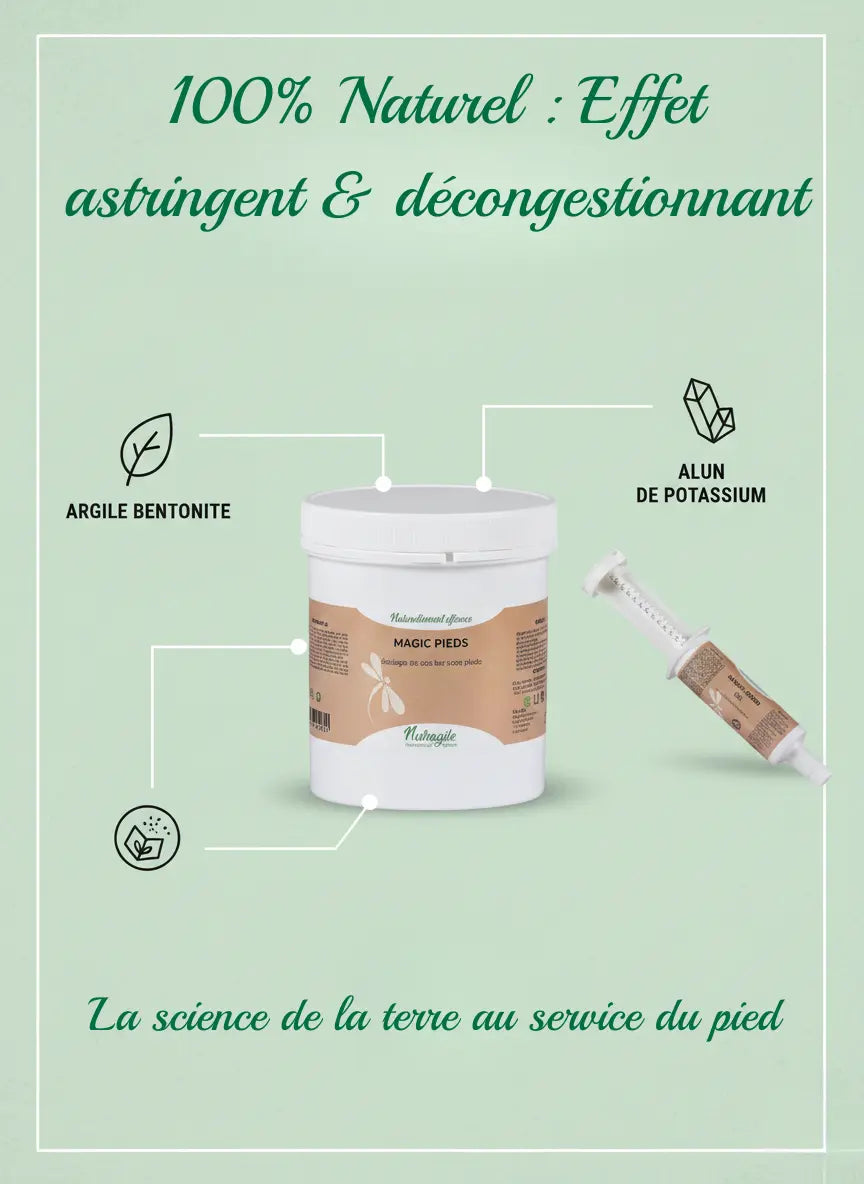Ingrédients naturels argile de soin Magic Pieds Nutragile.