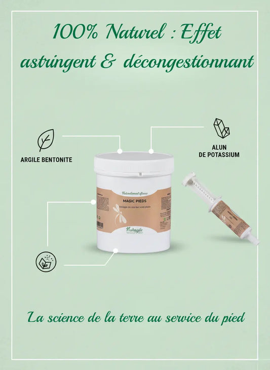 Ingrédients naturels argile de soin Magic Pieds Nutragile.