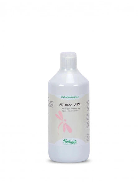 Flacon de 1 litre d'arthro aide liquide de la marque nutragile. Produit pour aider kes articulations et la locomotion des chevaux agés 