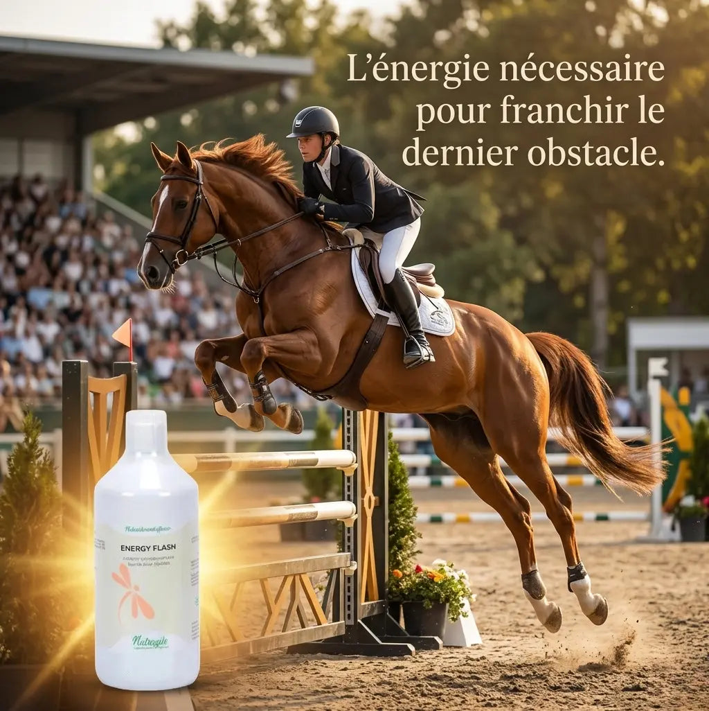 Booster énergie cheval Energy Flash pour la compétition et l'endurance.