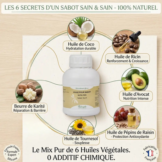 Composition naturelle huile Nutri Pied Nutragile pour sabots