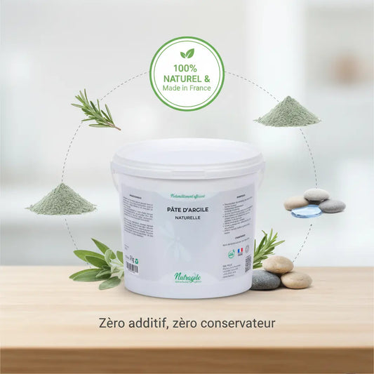 Composition naturelle argile Nutragile cheval sans additifs chimiques.