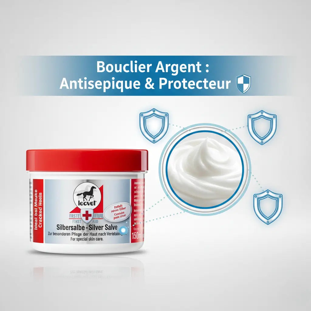 Baume argent colloïdal Leovet protection antibactérienne cheval